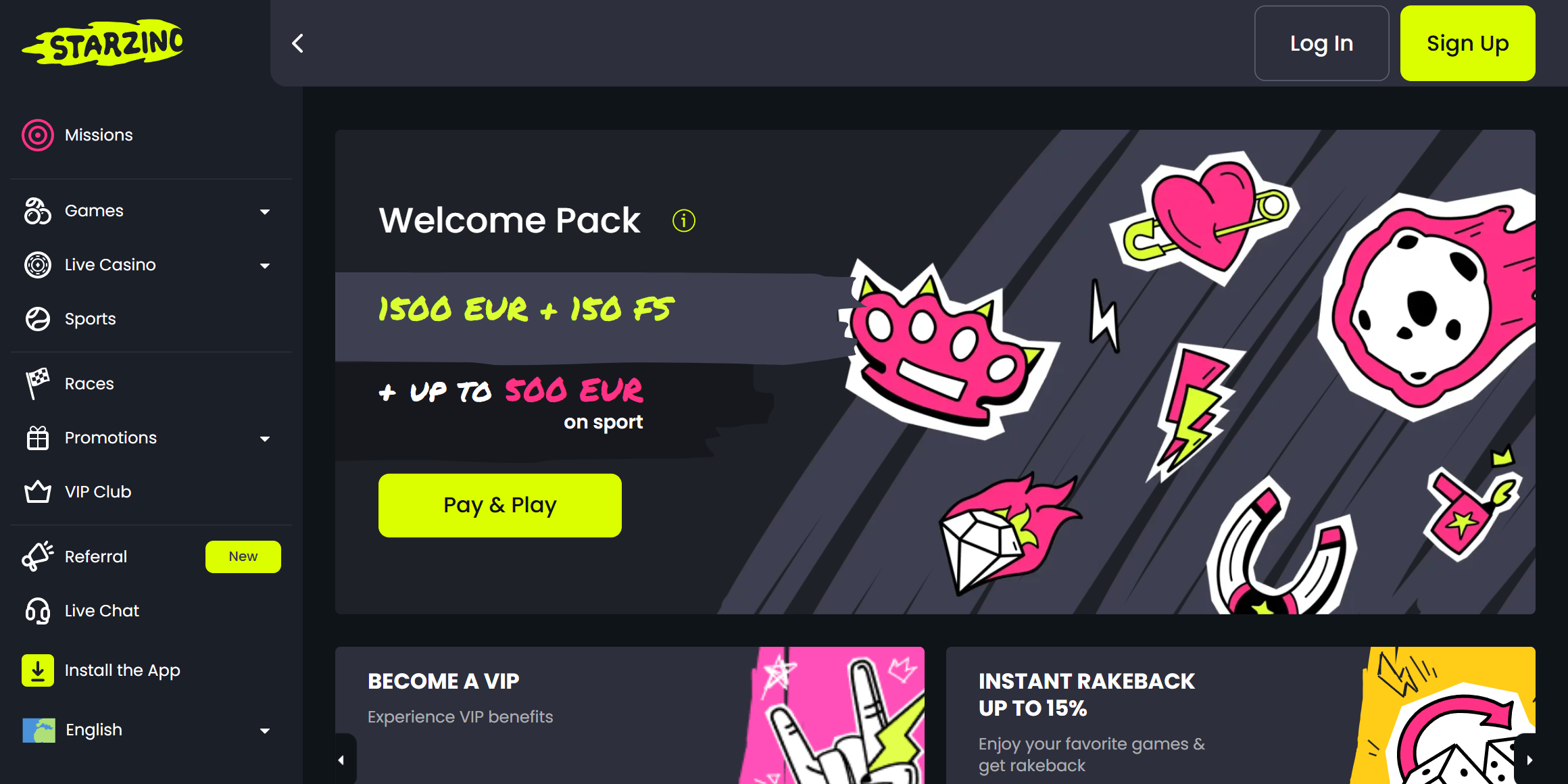 starzino.com bonuses