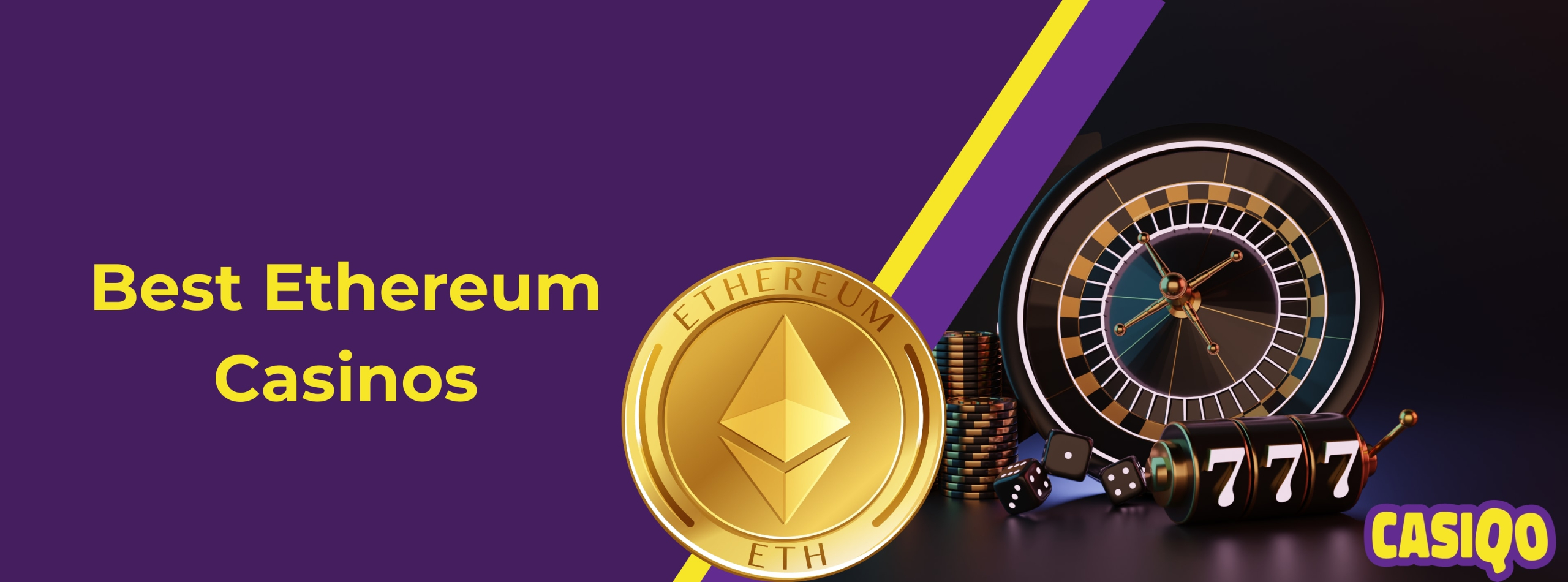 Best ethereum casinos banner and ethereum coin and online casino games