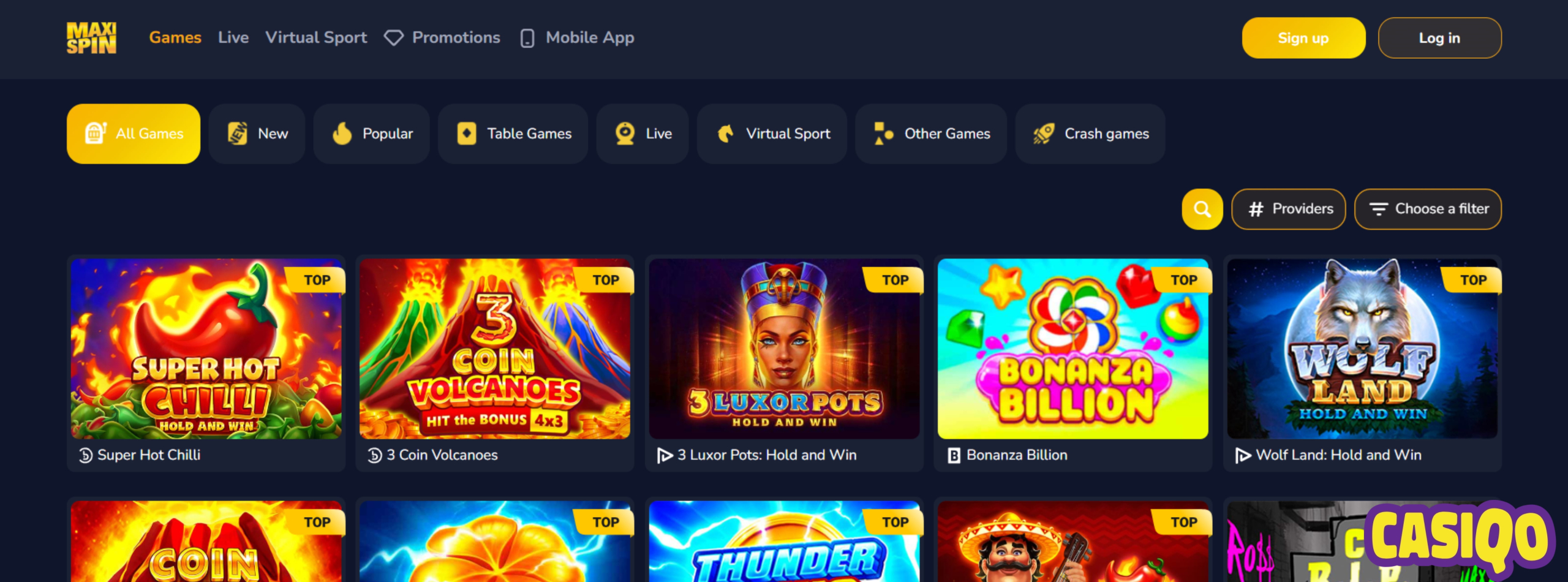Maxispin Casino games